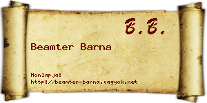 Beamter Barna névjegykártya